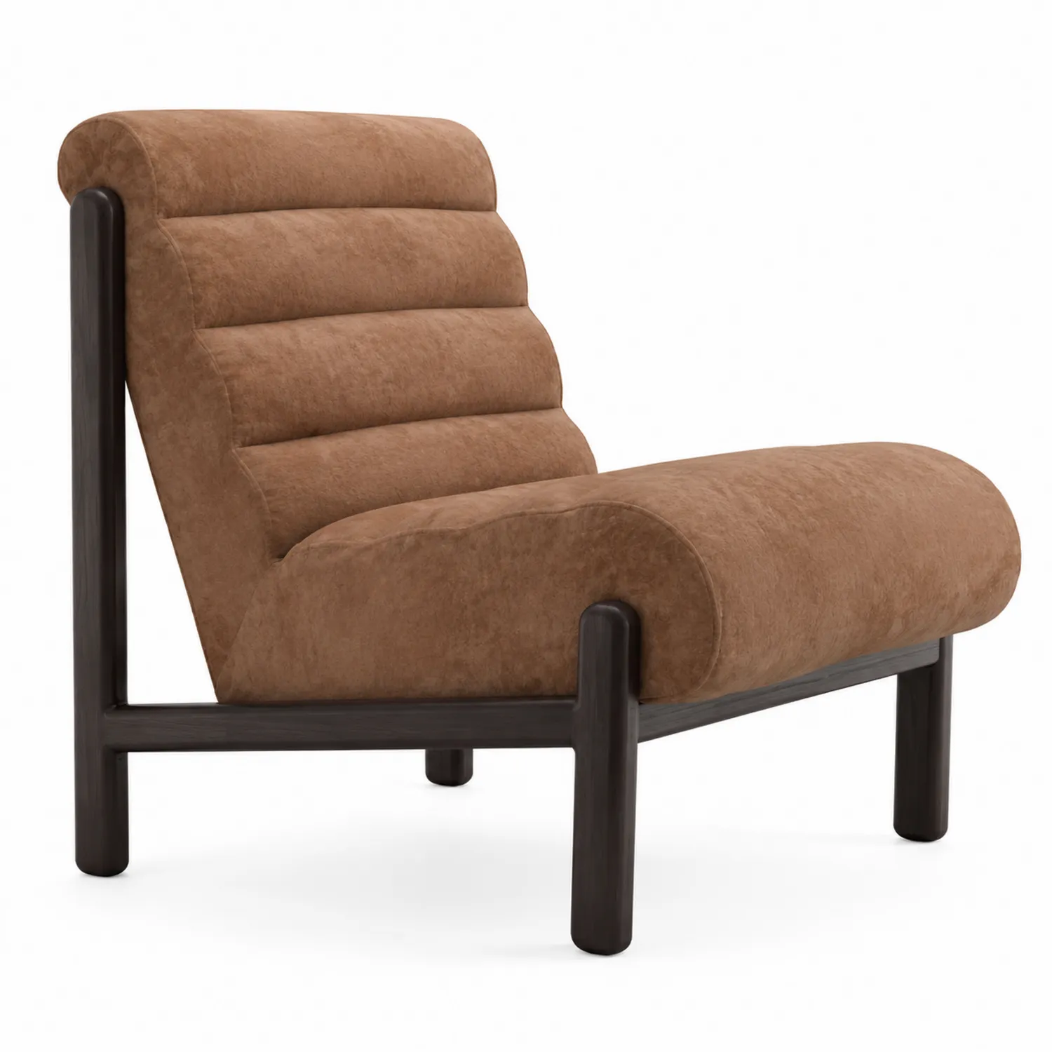 Silla de Tela Sintética con Estructura de Madera