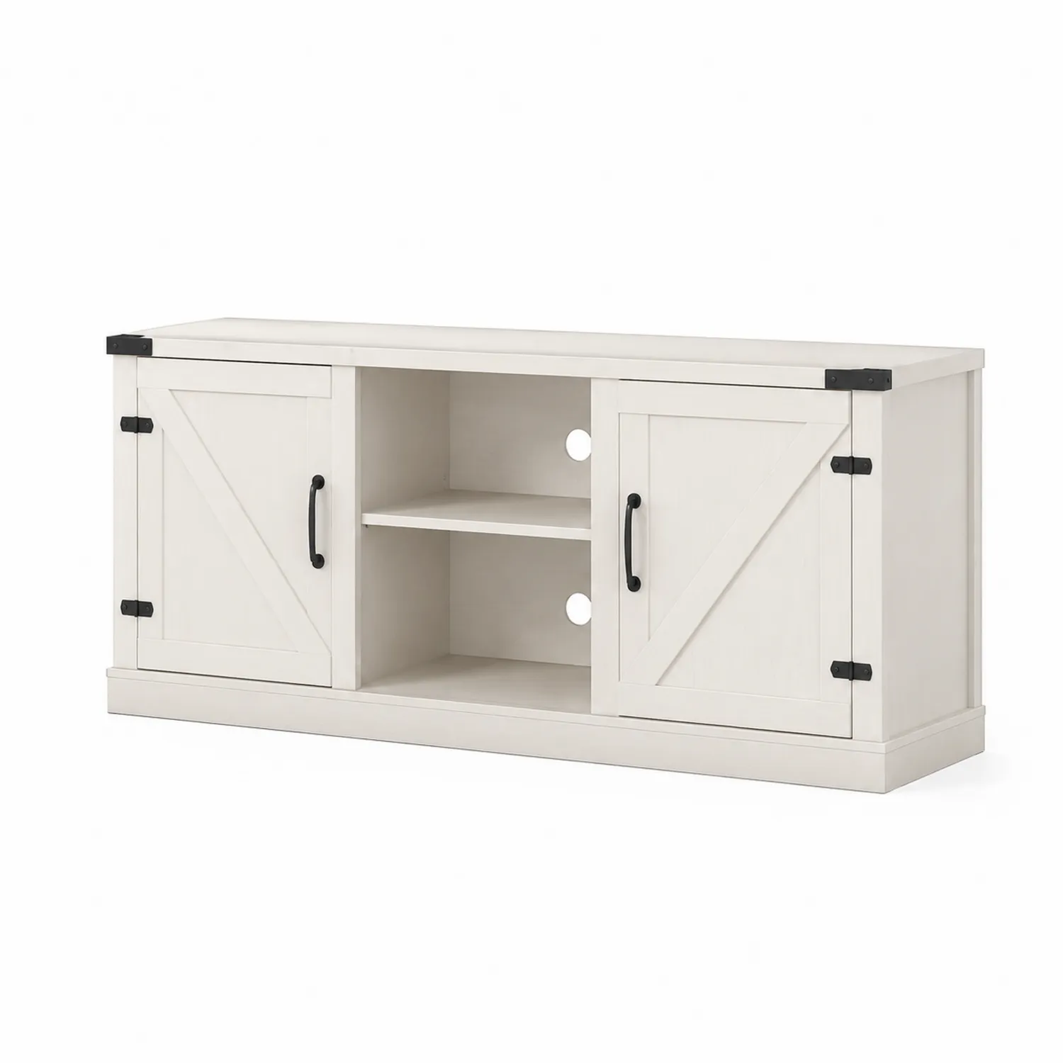 Mueble de TV de Madera con Puertas y Estantes
