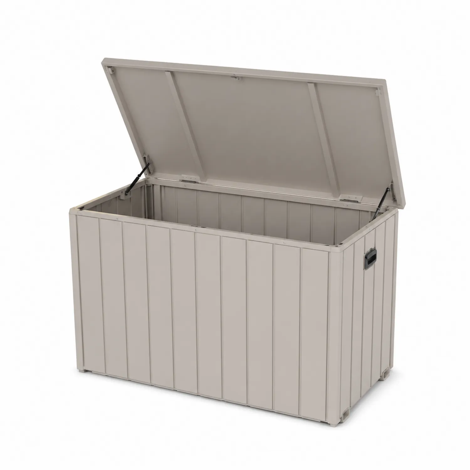 Baúl de almacenamiento de resina Beige 117x56x45 cm