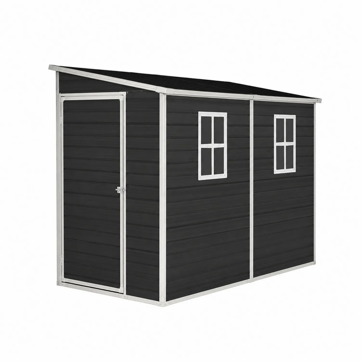 Cobertizo de metal con ventanas 300x120x200 cm