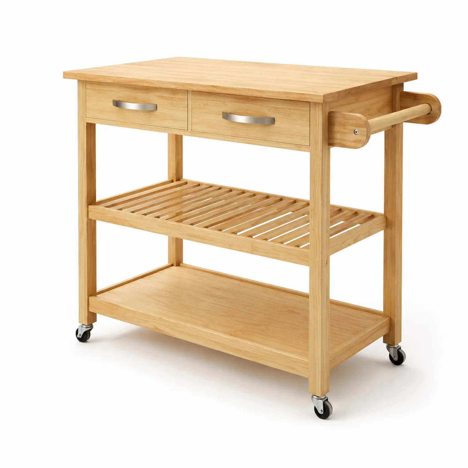 Carro de cocina de Madera de Haya con Ruedas