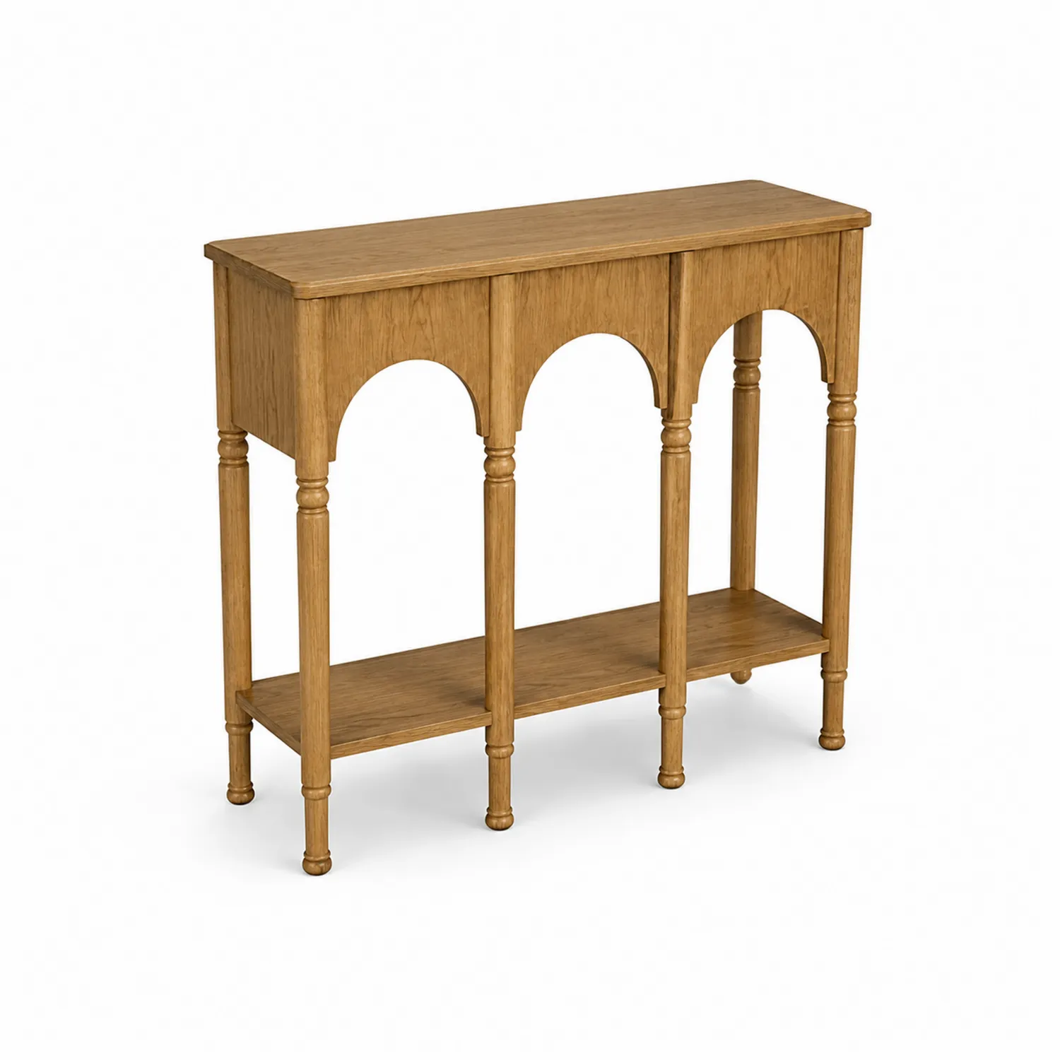 Mesa consola de madera de roble 120x30x80 cm