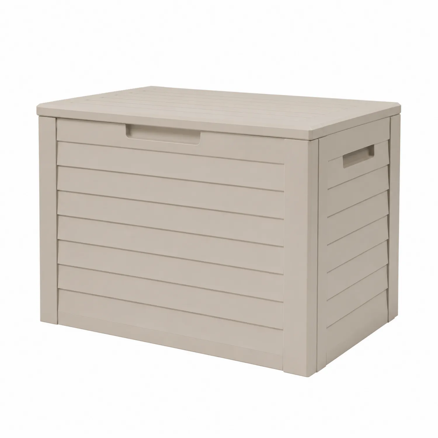 Caja de almacenamiento de plástico polipropileno beige