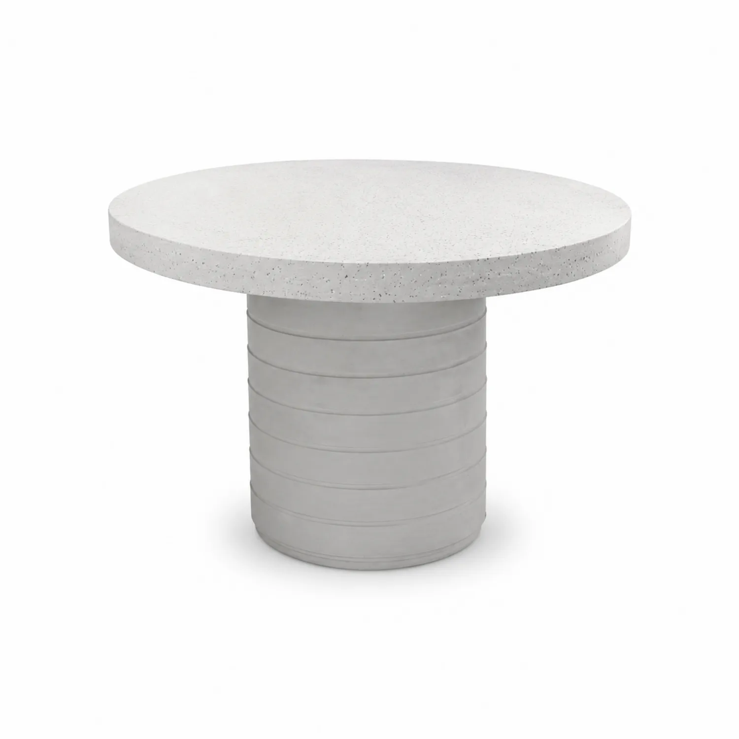 Mesa redonda de hormigón para exterior gris