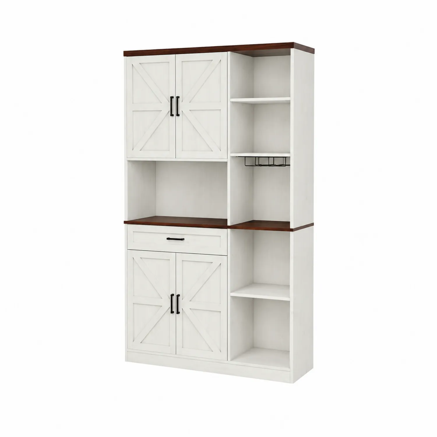 Armario de Madera con Puertas y Estantes 180x90x40 cm