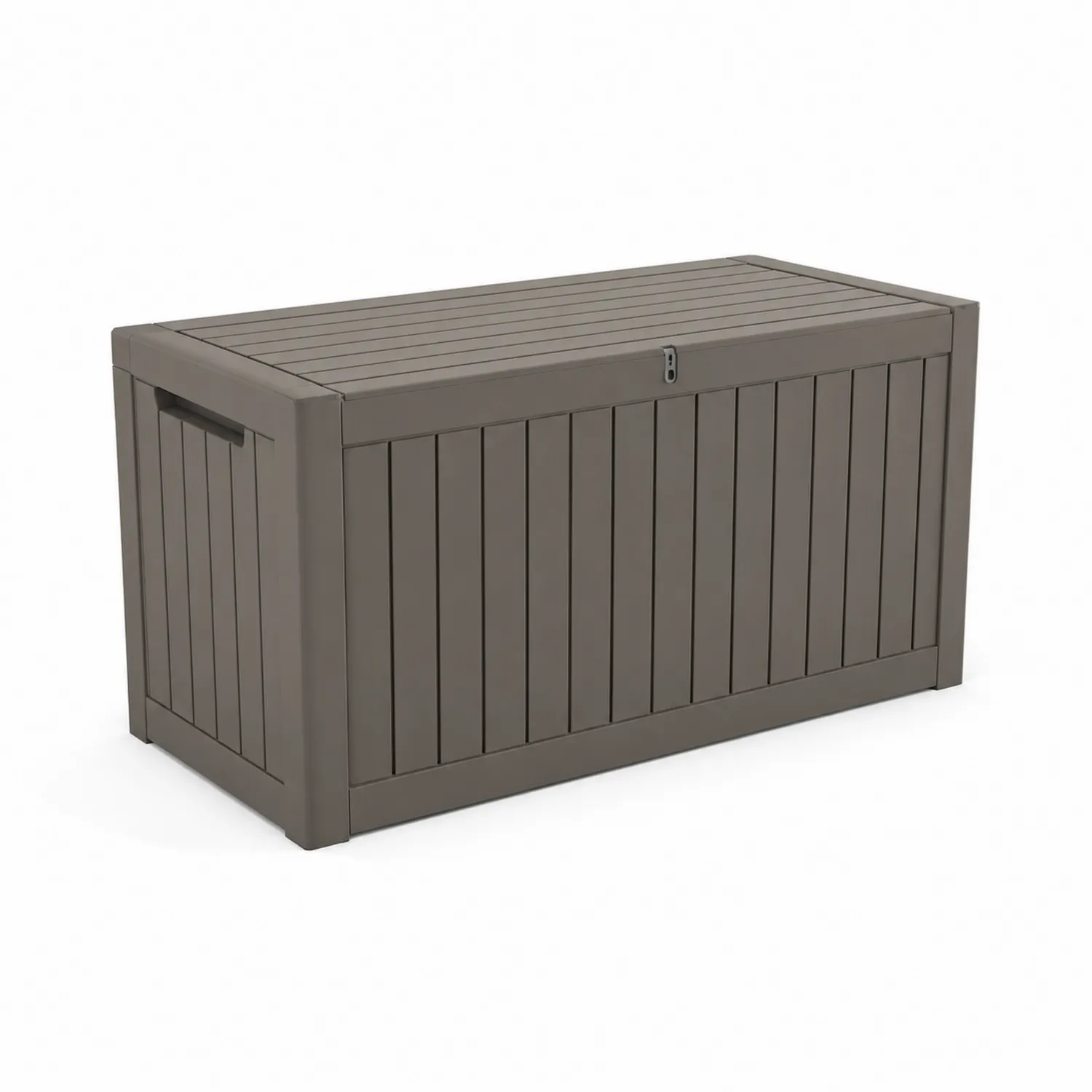 Caja de almacenamiento de resina marrón 120x45x60 cm
