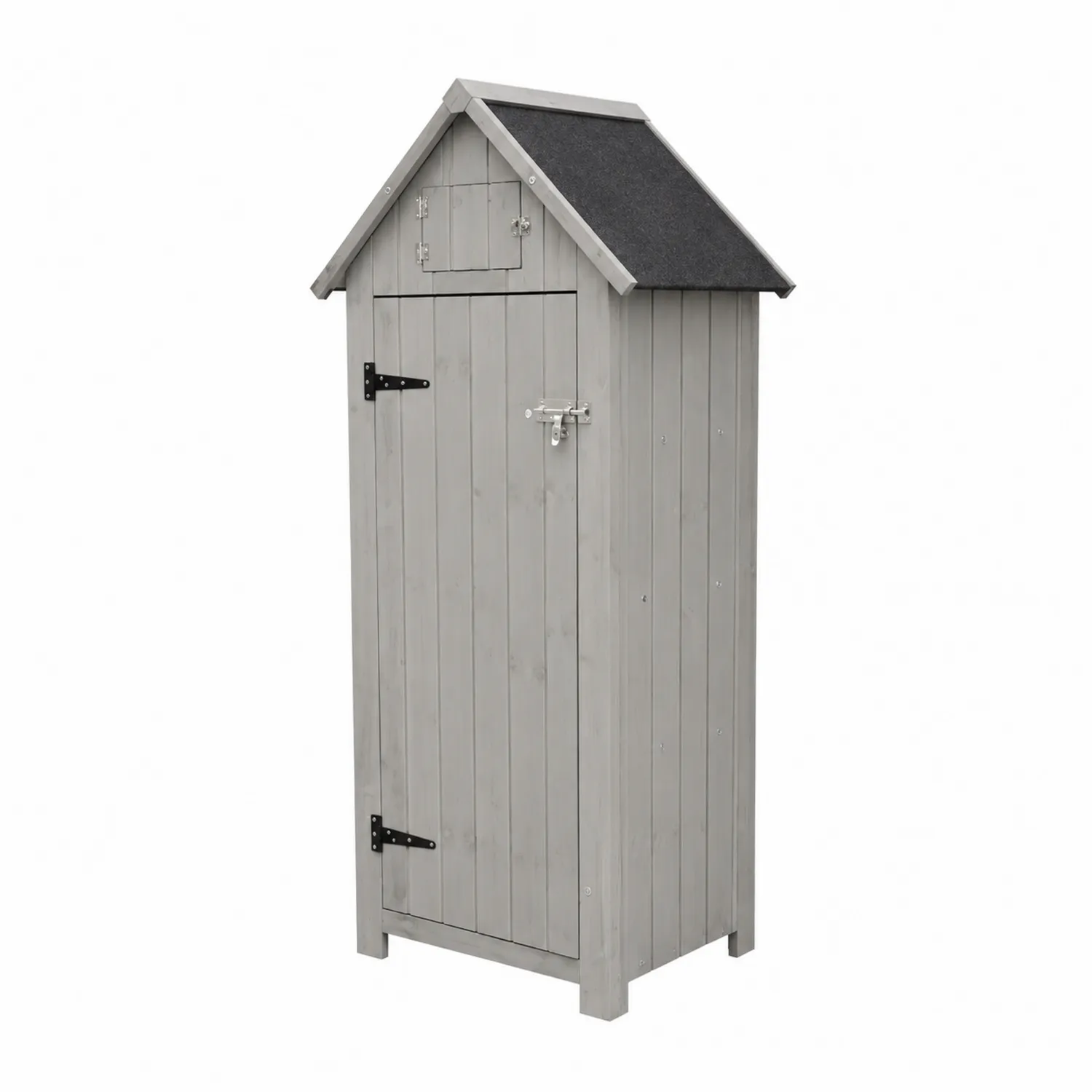 Cobertizo de Madera con Techo de Fieltro Gris