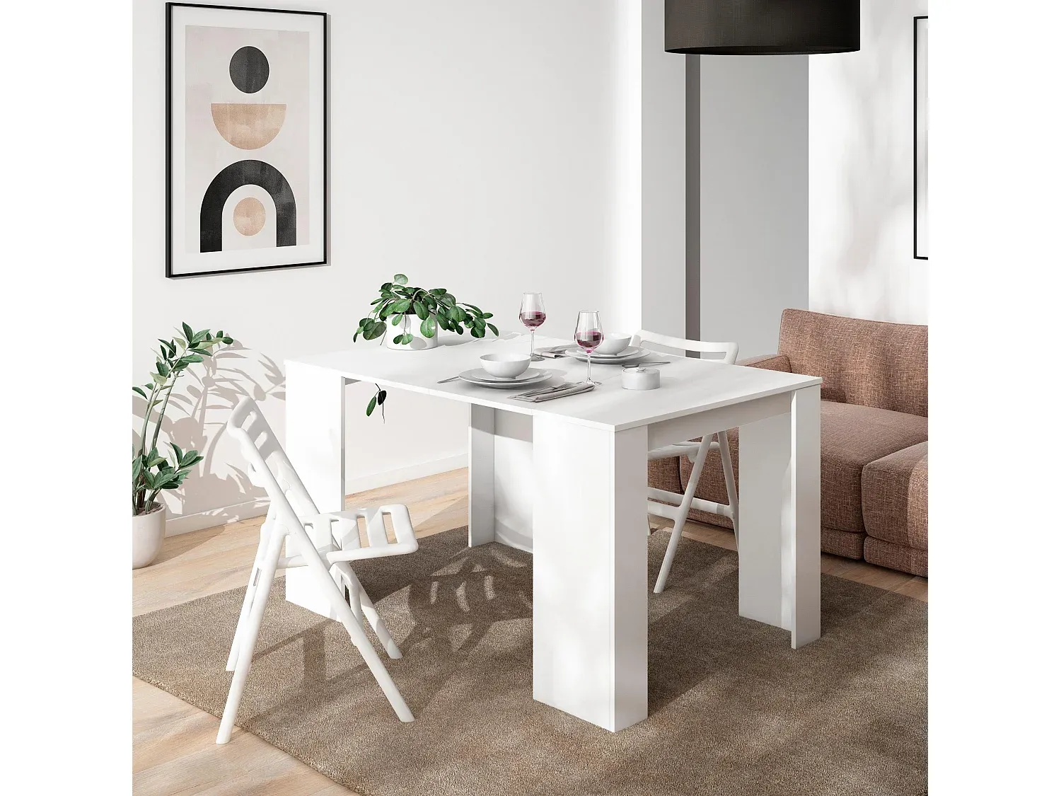 Wohnzimmer und Flur,Bereich Flurmöbel und Ordnungshelfer,Konsole ausziehbar-COZYELUME