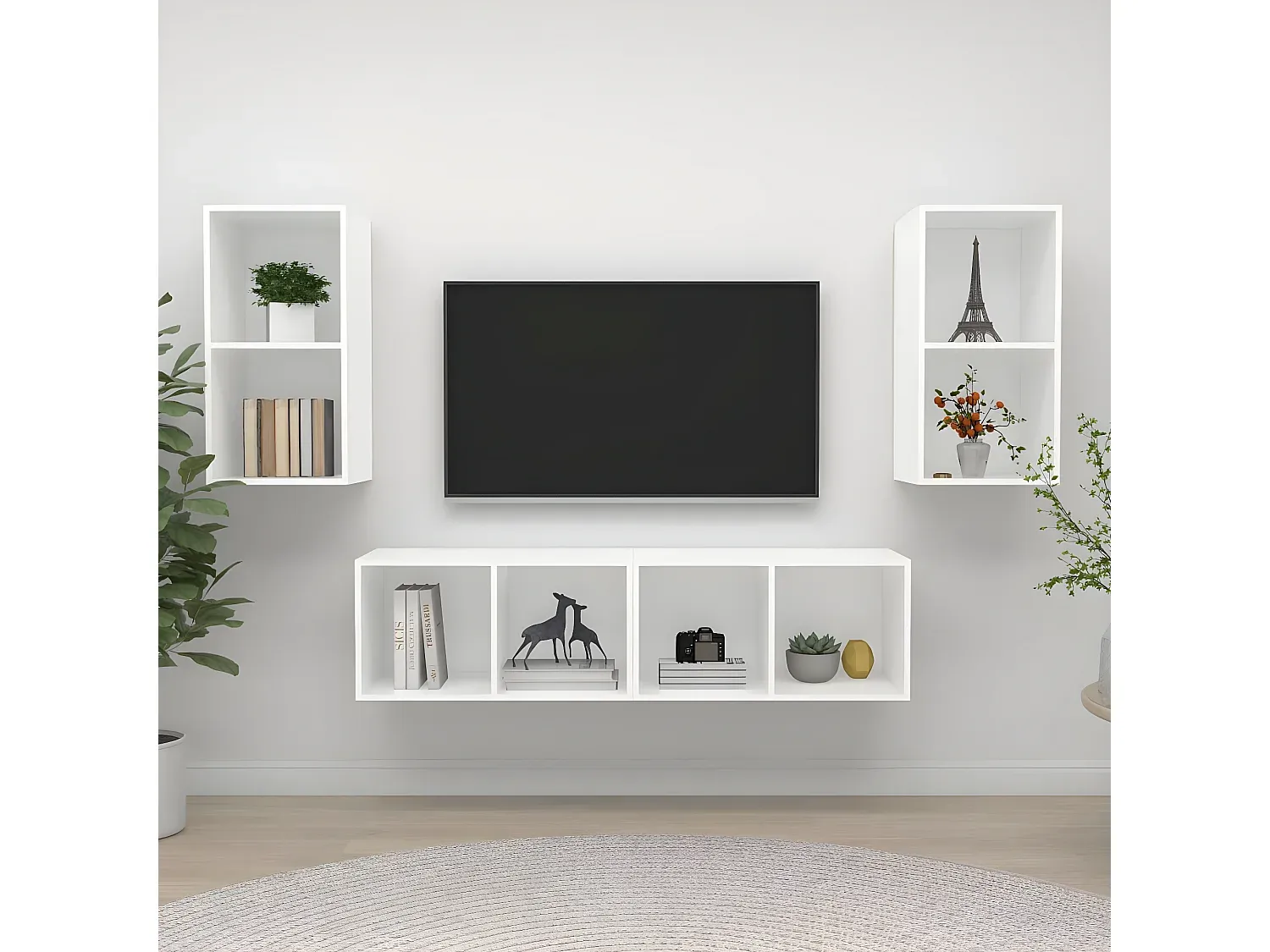 Wohnzimmer und Flur,Wohnzimmermöbel,TV-Hängeschrank-COZYELUME