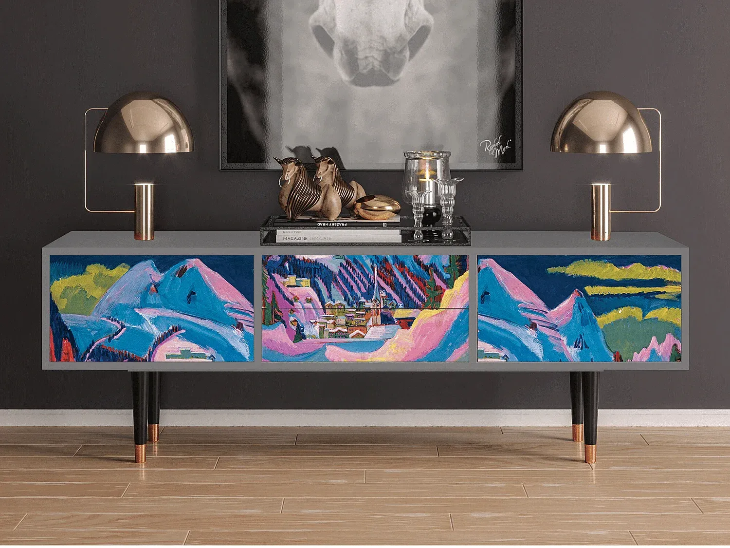 Wohnzimmer und Flur,Wohnzimmermöbel,TV-Board-COZYELUME