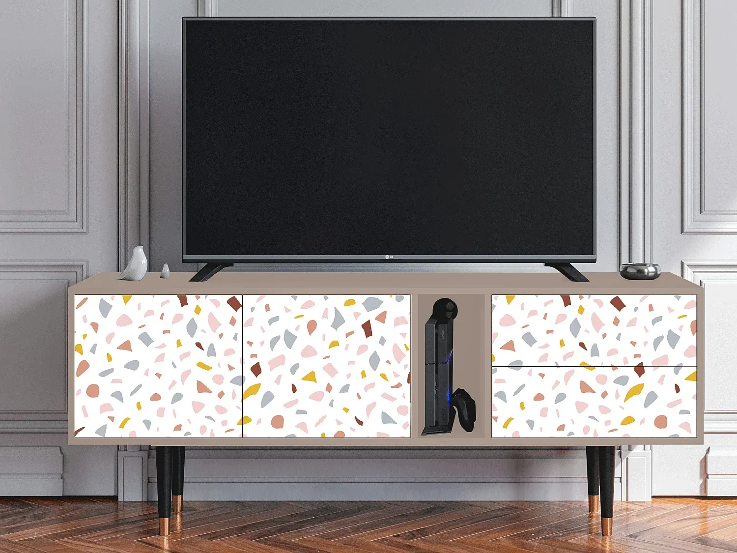 Wohnzimmer und Flur,Wohnzimmermöbel,TV-Board-COZYELUME