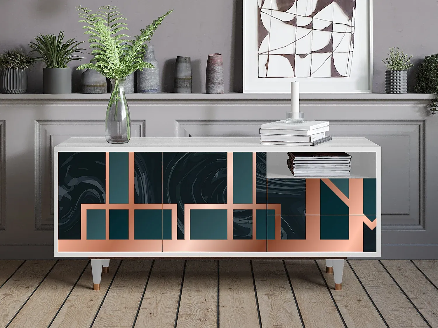 Wohnzimmer und Flur,Wohnzimmermöbel,TV-Board-COZYELUME