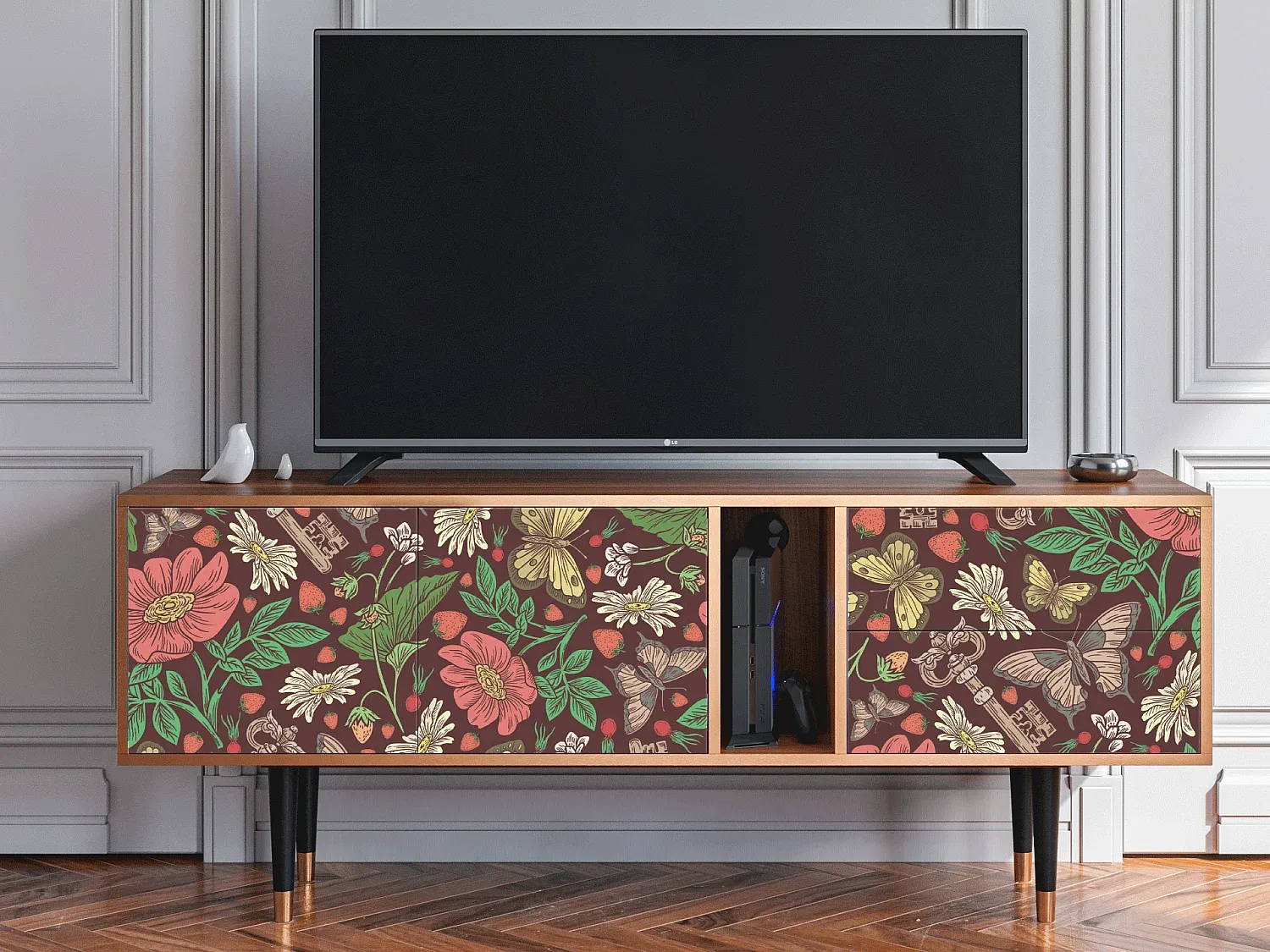 Wohnzimmer und Flur,Wohnzimmermöbel,TV-Board-COZYELUME