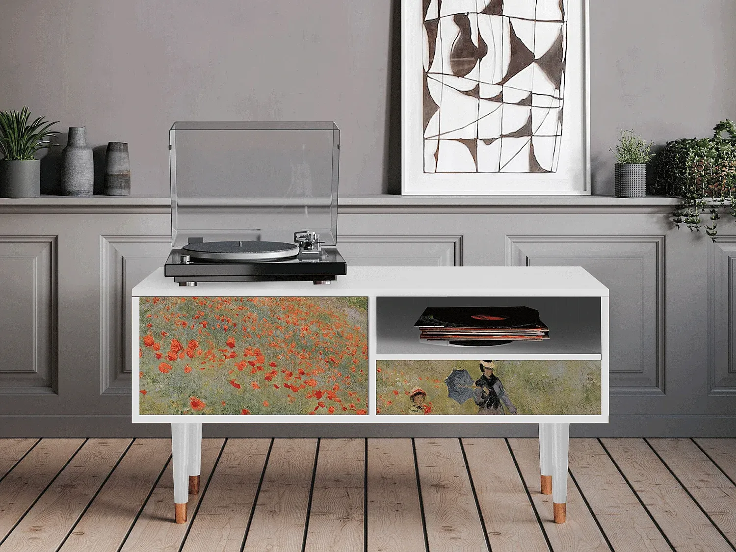 Wohnzimmer und Flur,Wohnzimmermöbel,TV-Board-COZYELUME