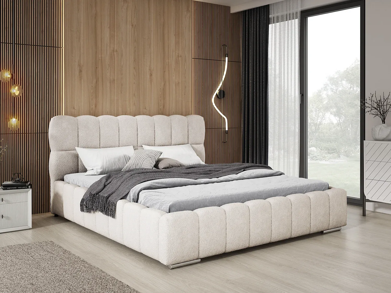 Schlafzimmer,Bereich Bett,Bett mit Bettkasten-COZYELUME