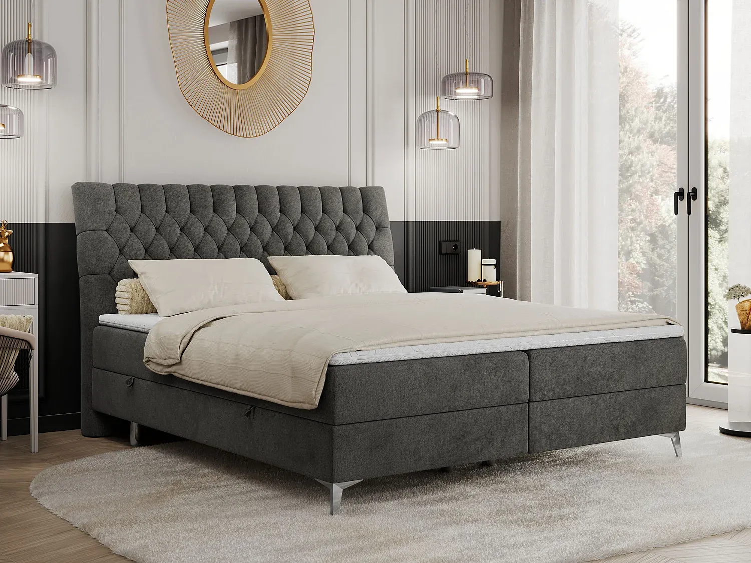 Schlafzimmer,Bereich Bett,Boxspringbett-COZYELUME