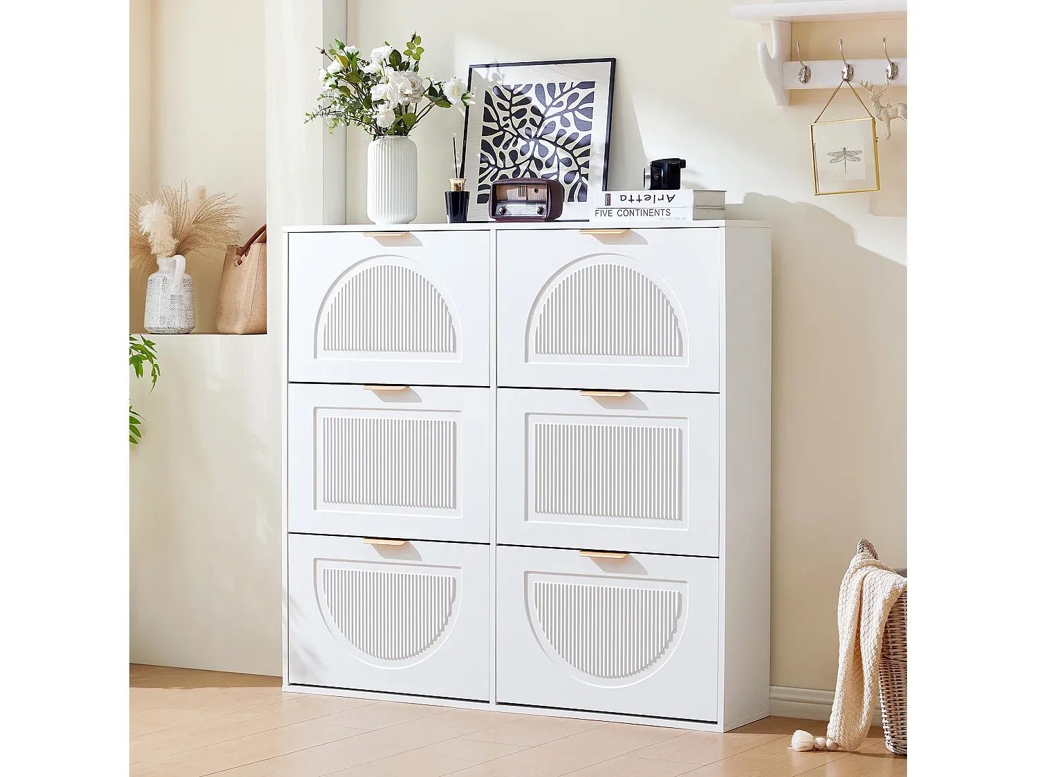 Wohnzimmer und Flur,Bereich Flurmöbel und Ordnungshelfer,Schuhschrank-COZYELUME