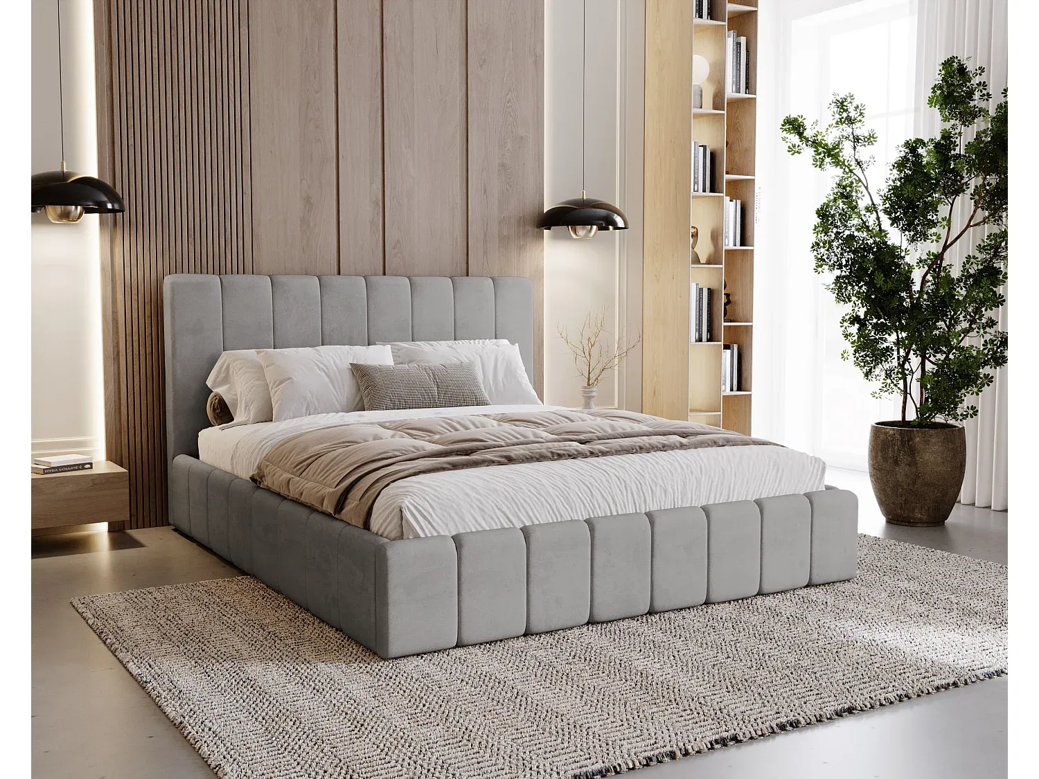 Schlafzimmer,Bereich Bett,Bett mit Bettkasten-Livavenao