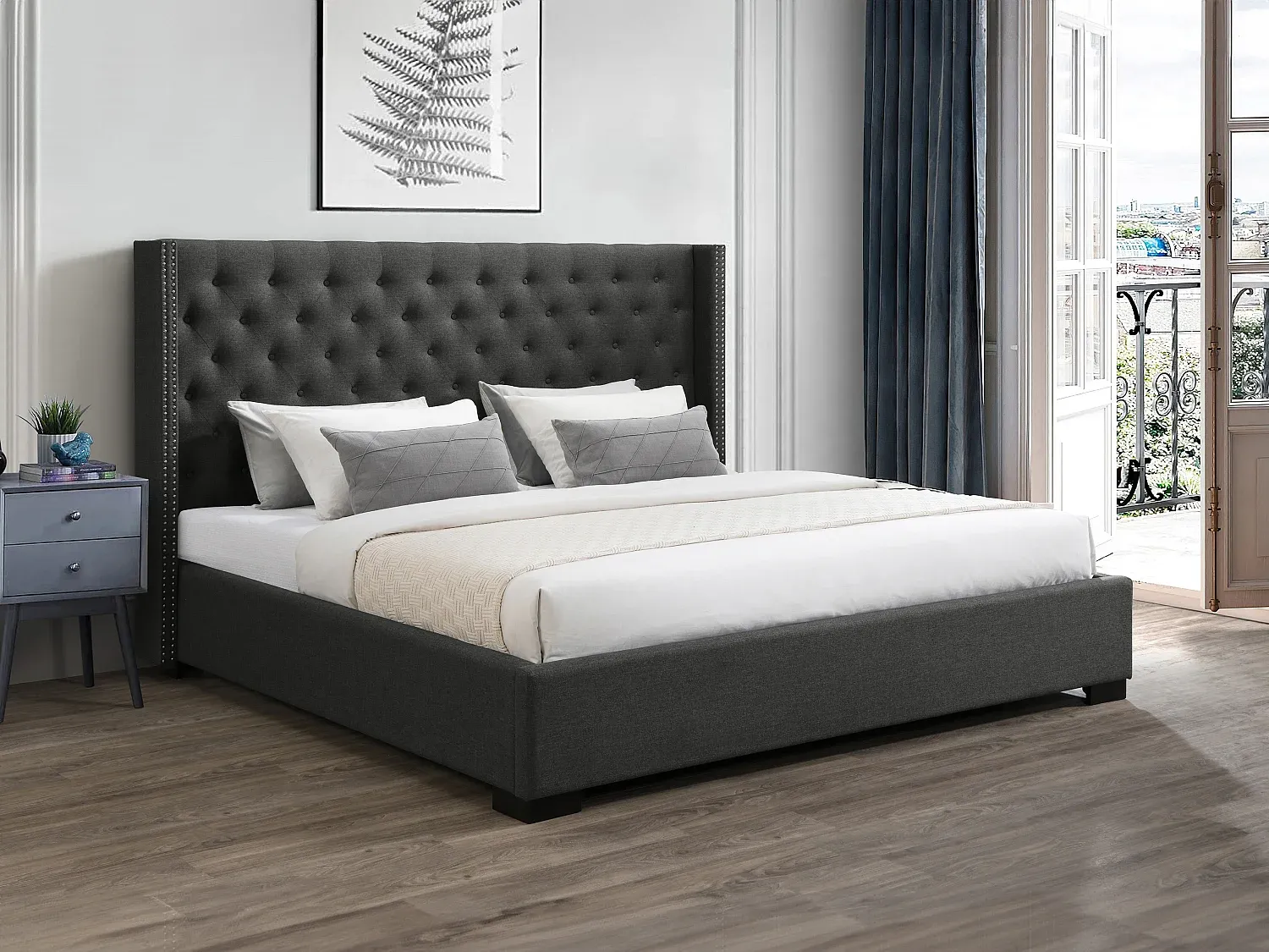 Schlafzimmer,Bereich Bett,Bett mit Bettkasten-Livavenao