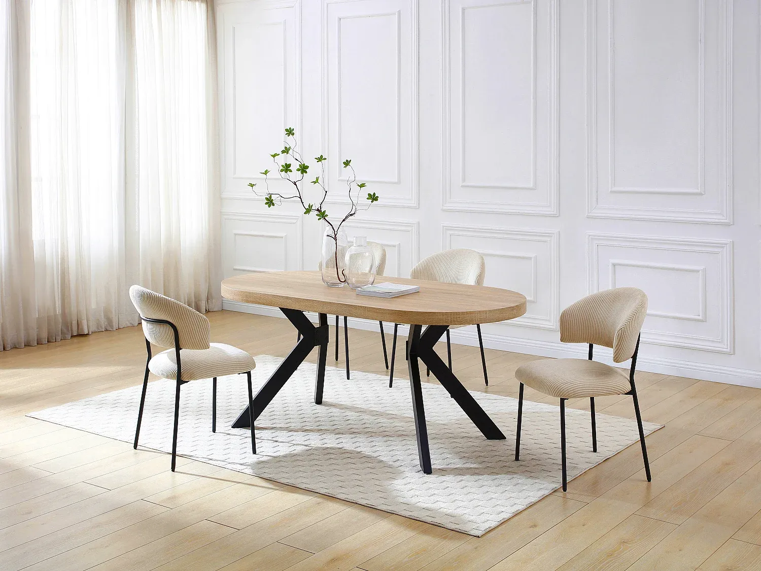 Esszimmer und Küche,Esszimmermöbel,Tisch ohne Ausziehfunktion-Livavenao