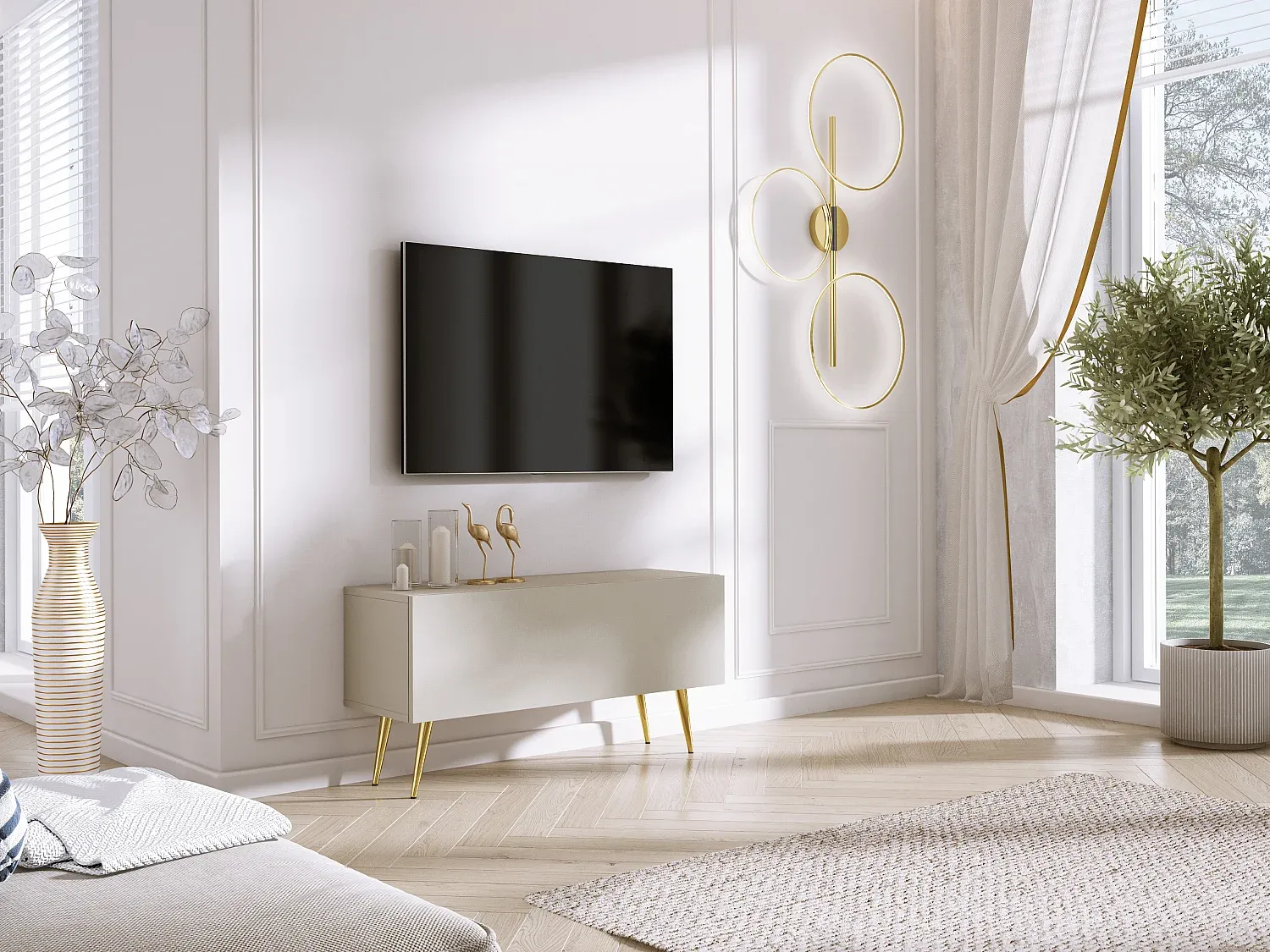 Wohnzimmer und Flur,Wohnzimmermöbel,TV-Board-Livavenao