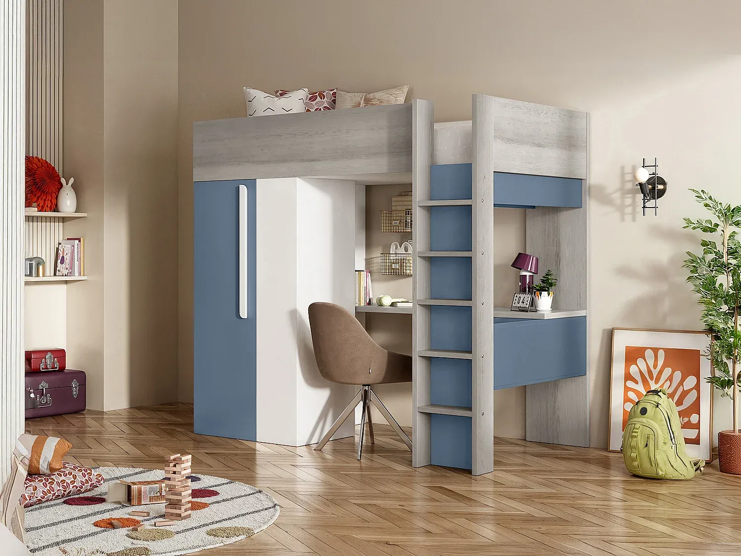 Schlafzimmer,Bereich Bett,Hochbett-Livavenao