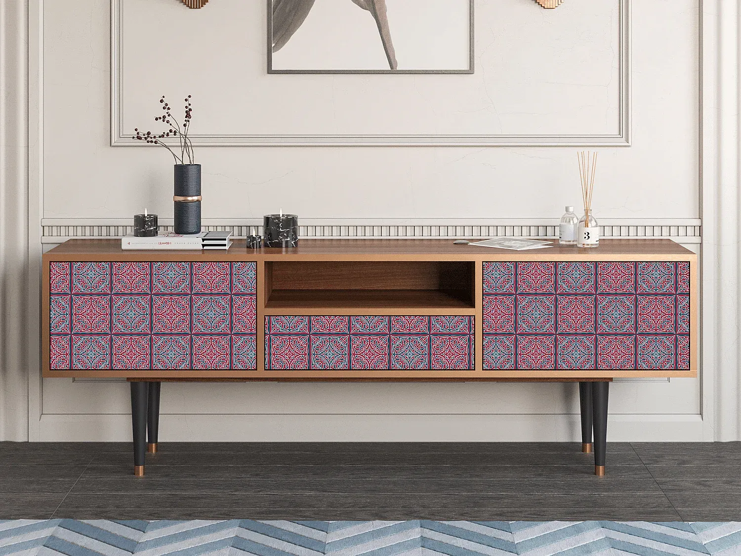 Wohnzimmer und Flur,Wohnzimmermöbel,TV-Board-Livavenao