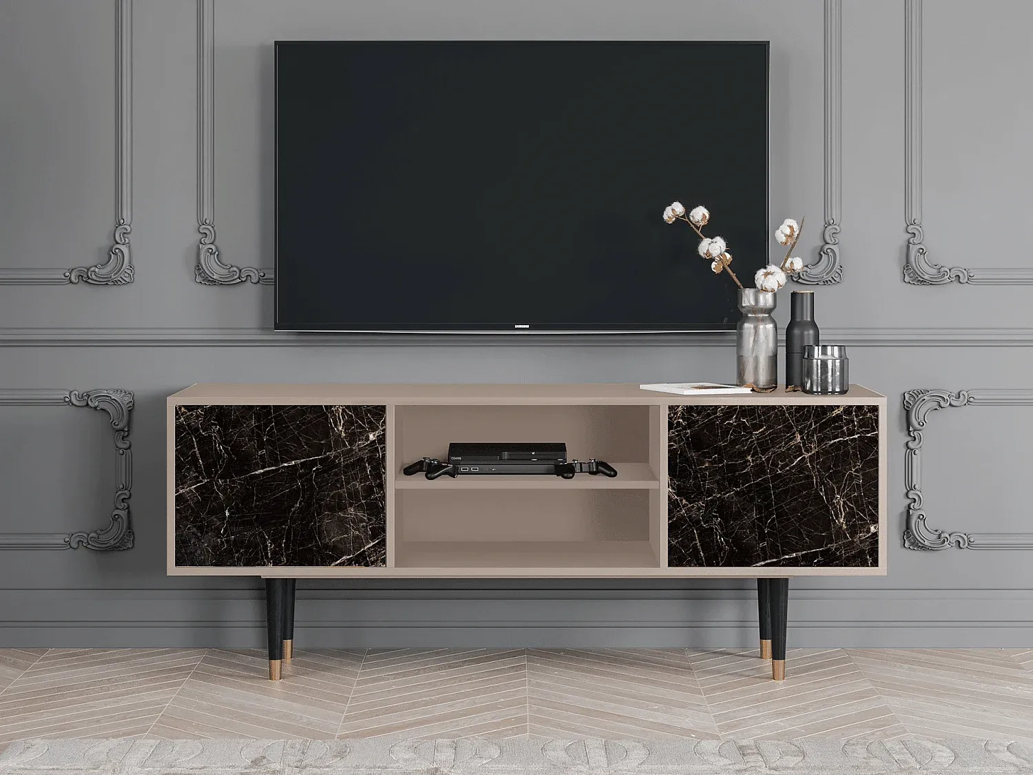 Wohnzimmer und Flur,Wohnzimmermöbel,TV-Board-Livavenao