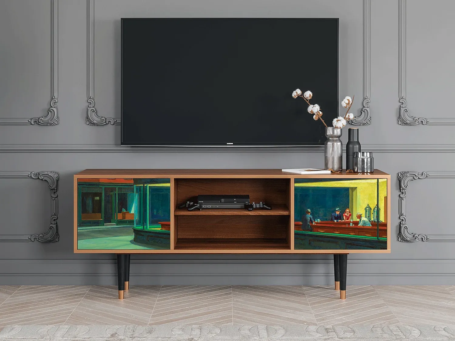 Wohnzimmer und Flur,Wohnzimmermöbel,TV-Board-Livavenao