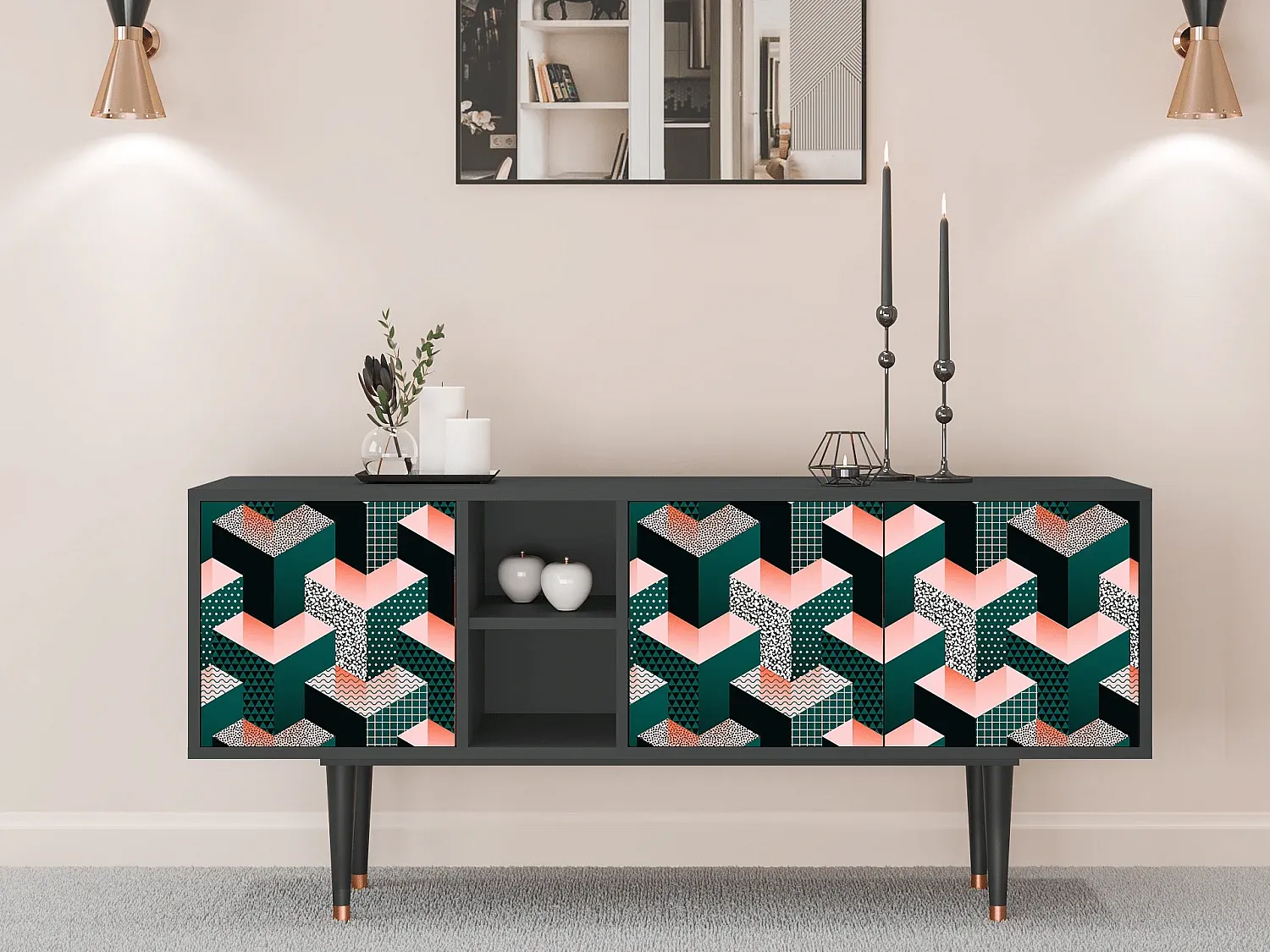 Wohnzimmer und Flur,Wohnzimmermöbel,TV-Board-Livavenao