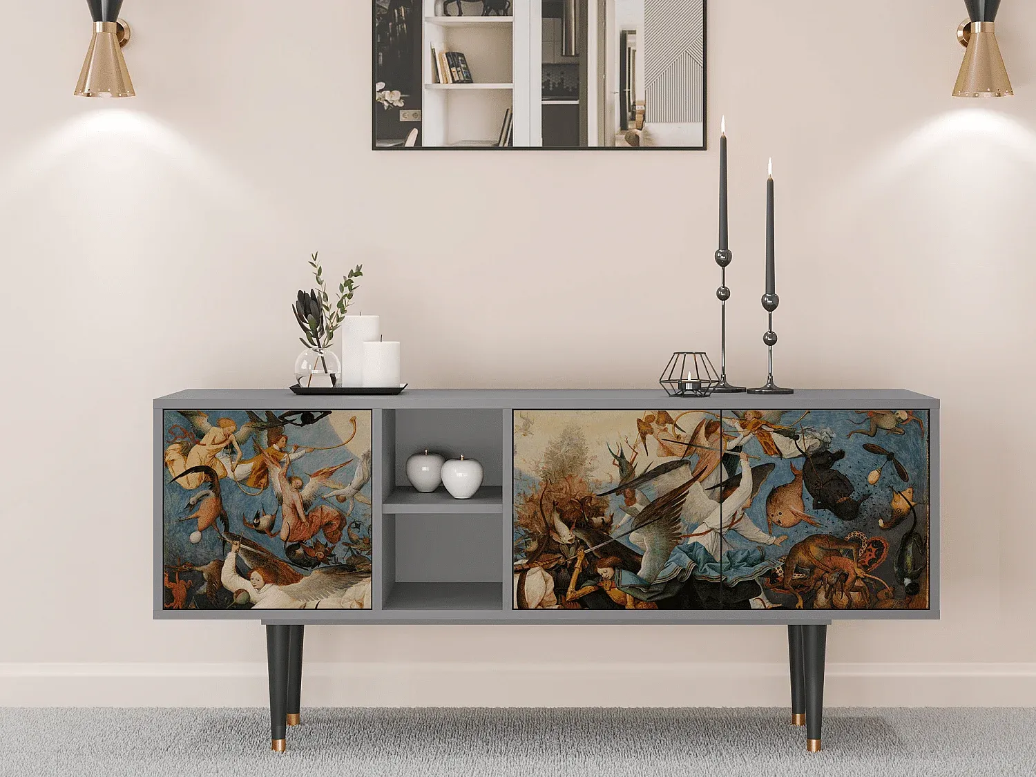Wohnzimmer und Flur,Wohnzimmermöbel,TV-Board-Livavenao