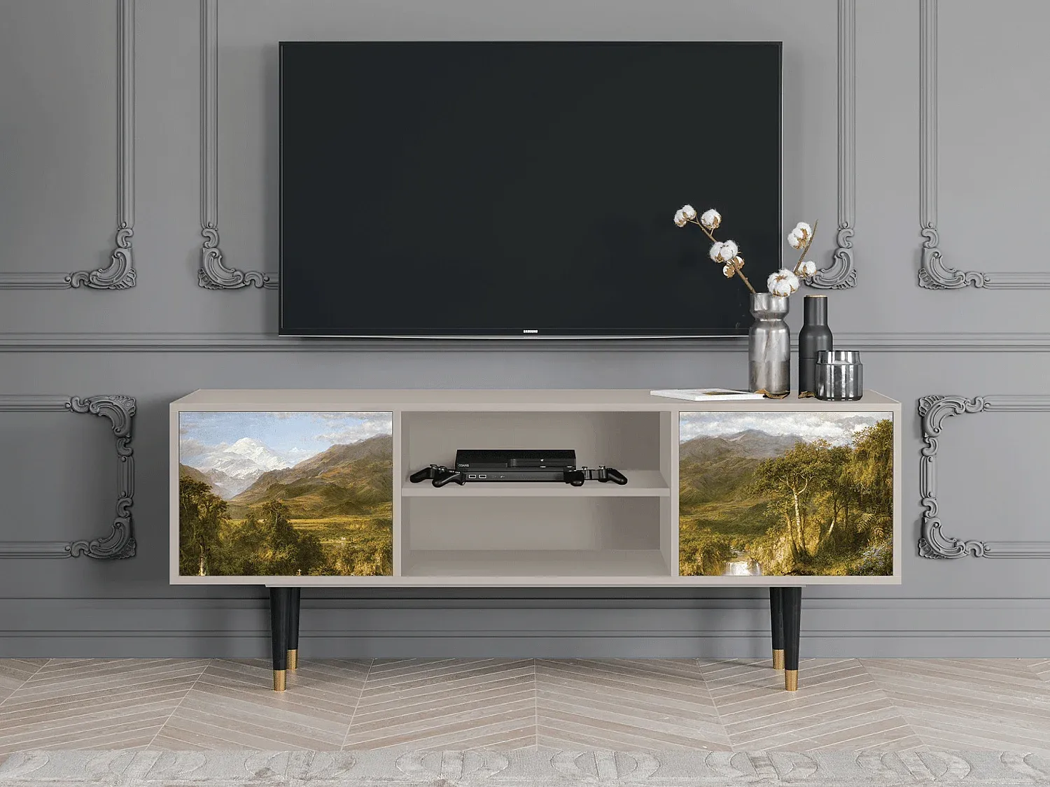 Wohnzimmer und Flur,Wohnzimmermöbel,TV-Board-Livavenao
