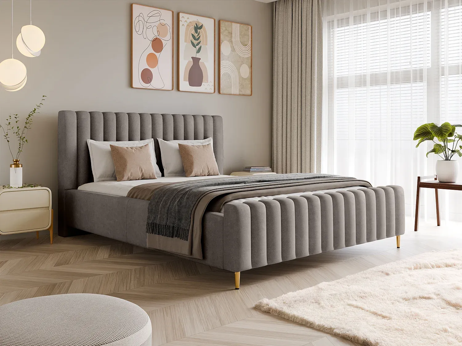 Schlafzimmer,Bereich Bett,Bett mit Bettkasten-Livavenao