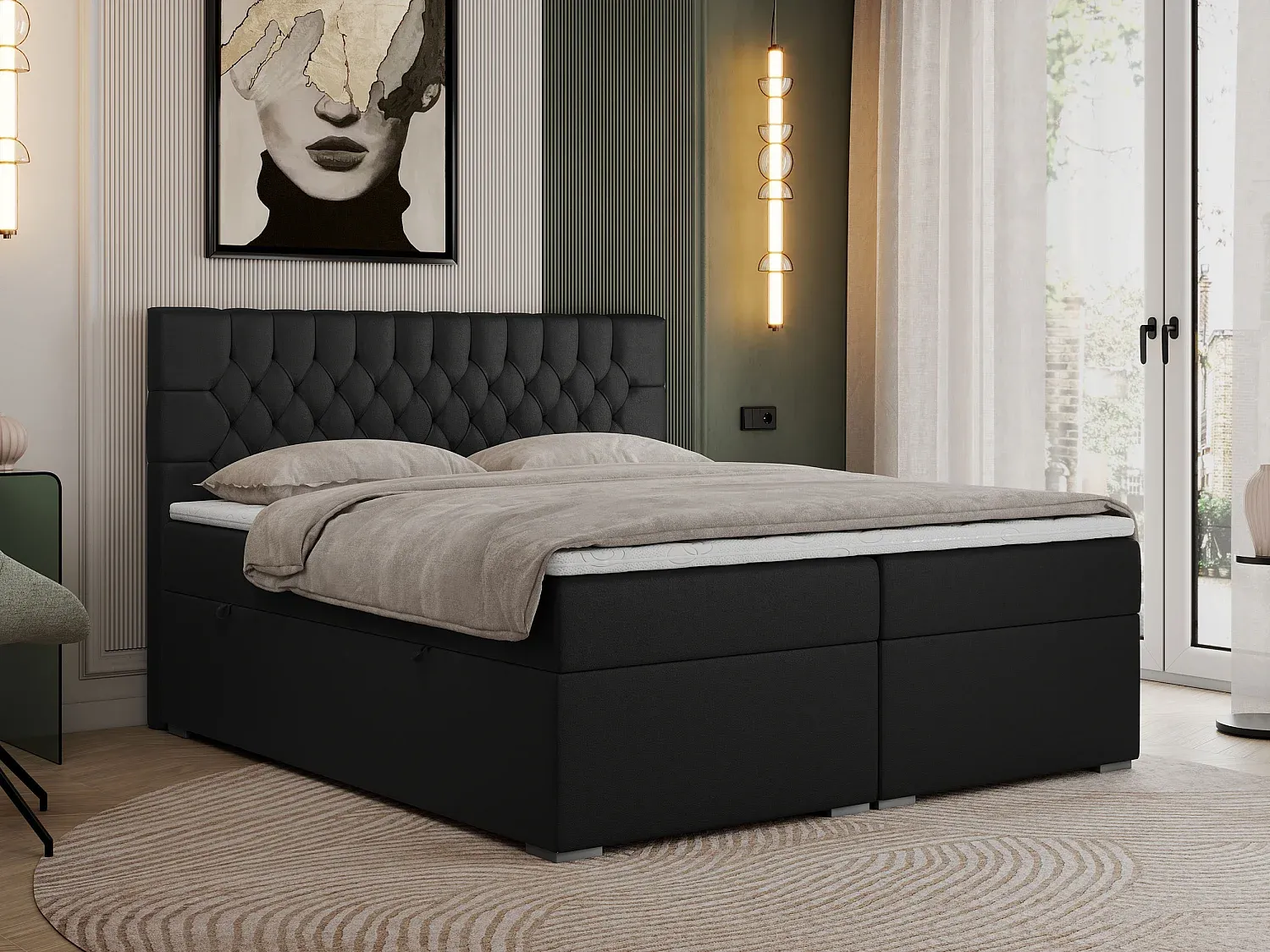 Schlafzimmer,Bereich Bett,Boxspringbett-Livavenao