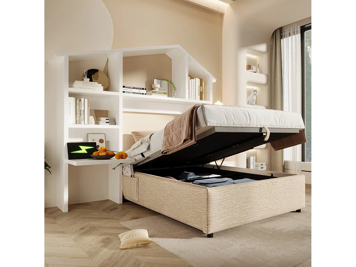 Schlafzimmer,Bereich Bett,Bettkombination-Livavenao