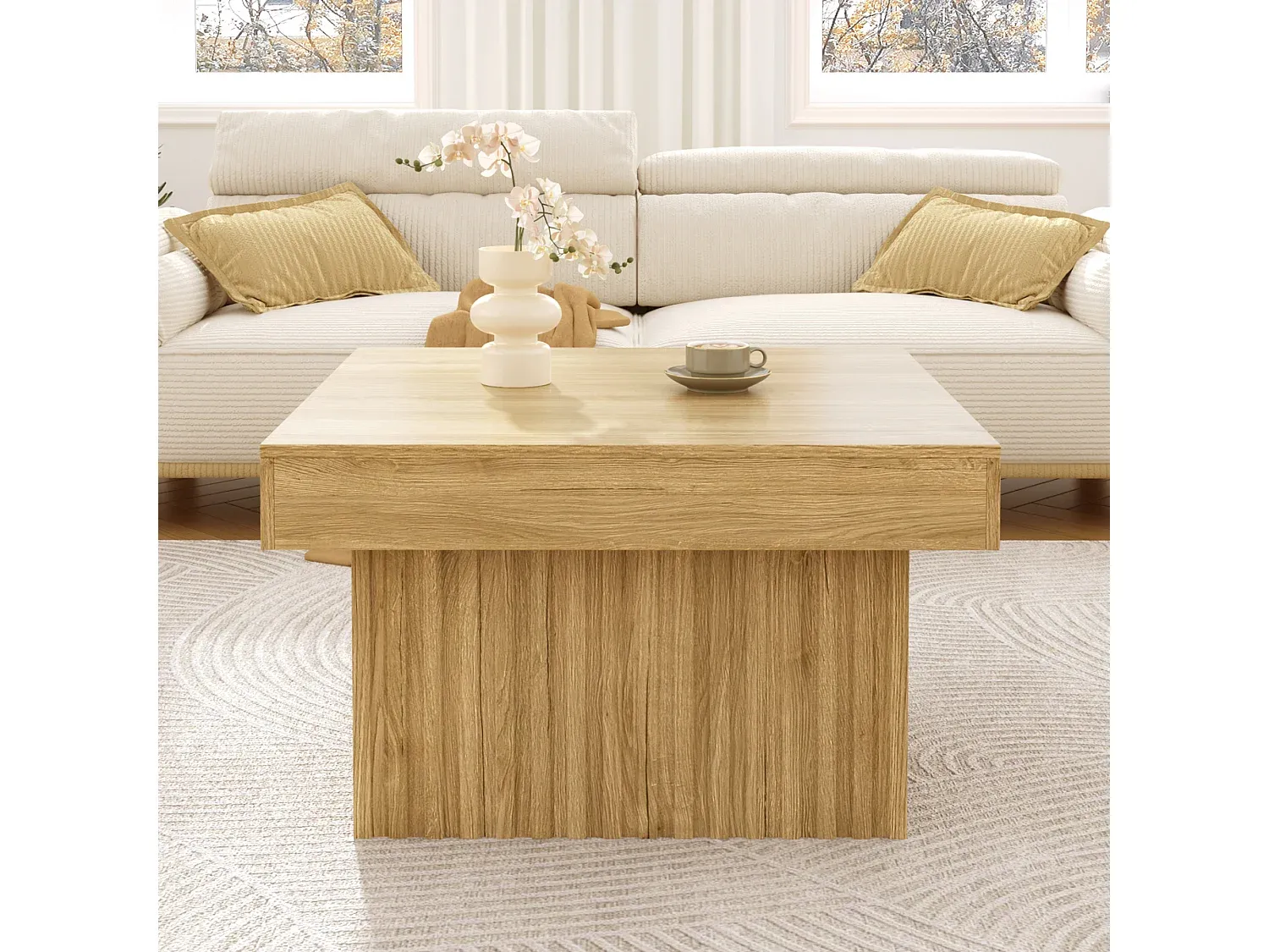 Wohnzimmer und Flur,Wohnzimmermöbel,Couchttisch nicht ausziehbar-Livavenao