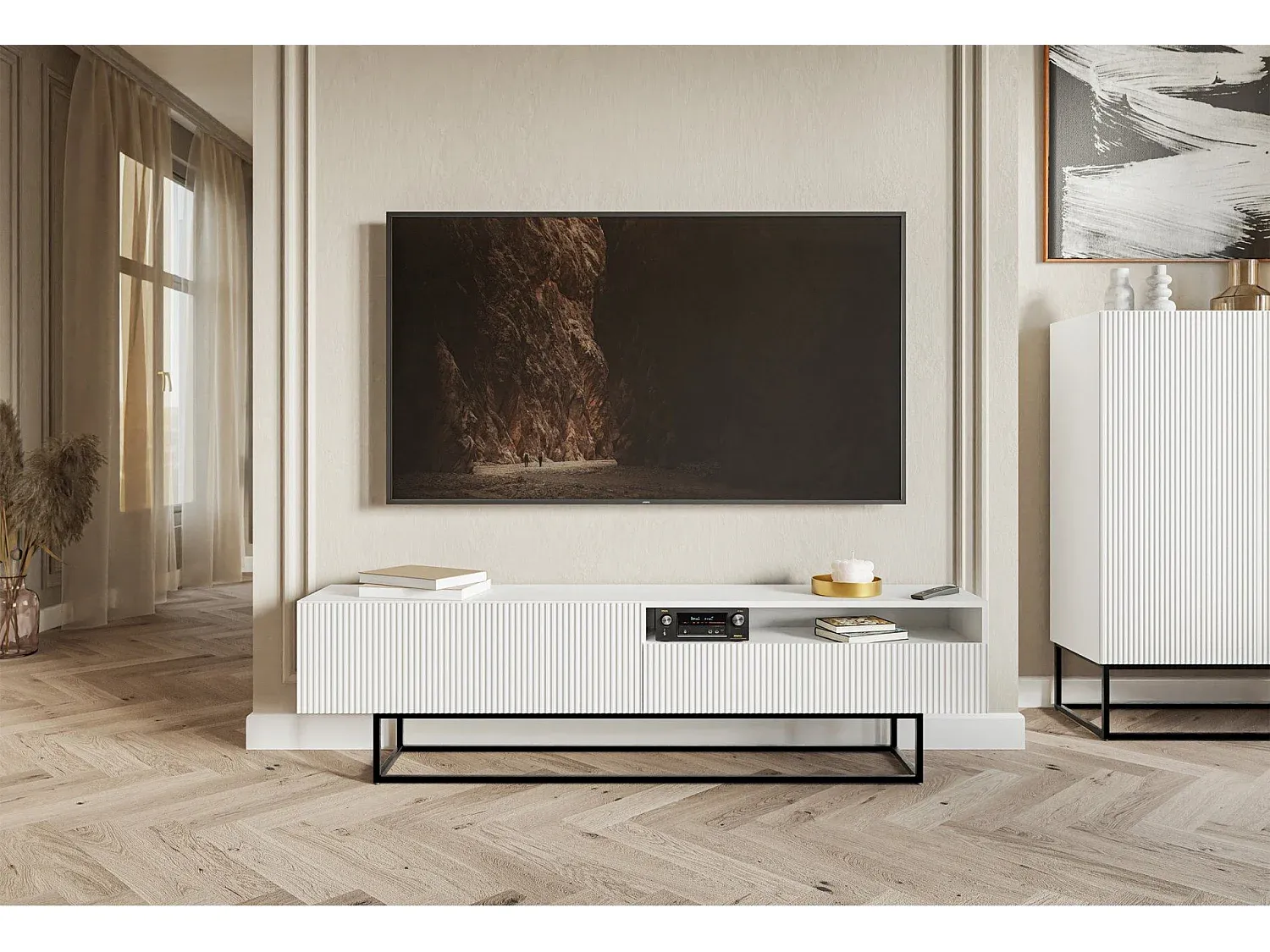 Wohnzimmer und Flur,Wohnzimmermöbel,TV-Board-Livavenao