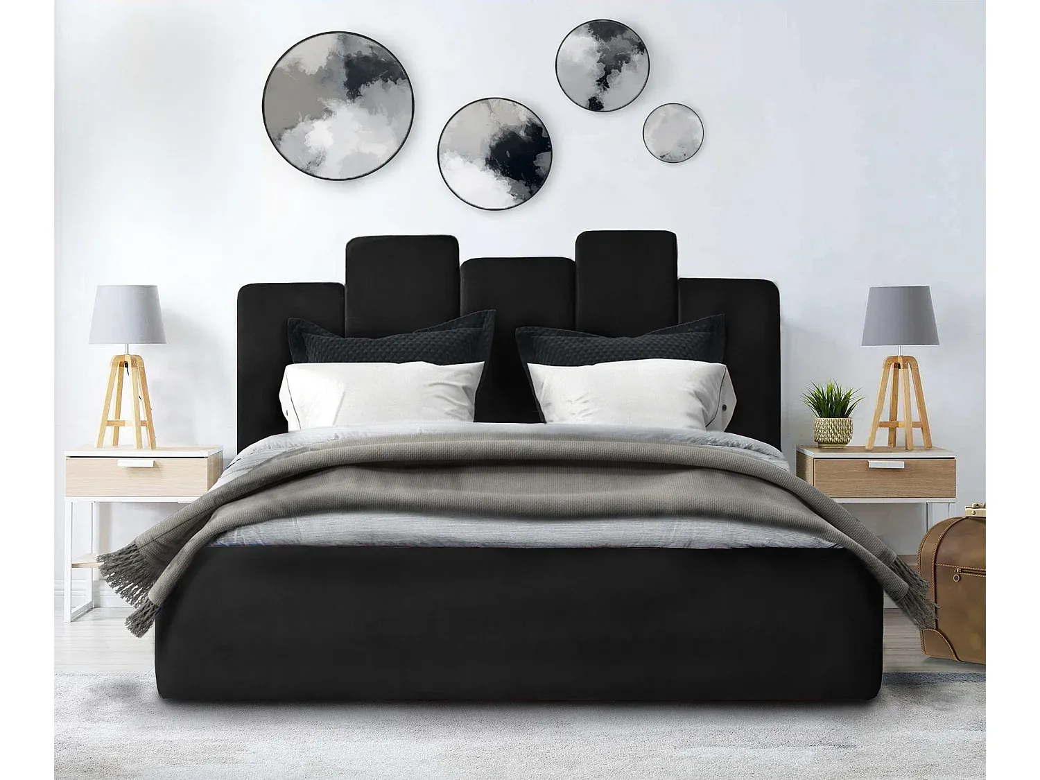 Schlafzimmer,Bereich Bett,Bett mit Bettkasten-Livavenao