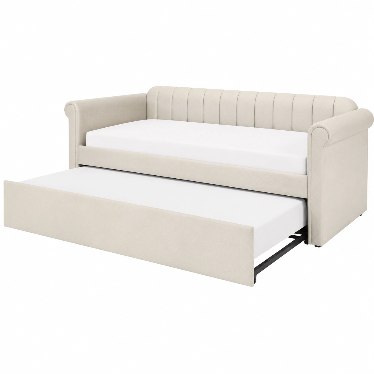 Sofa cama Beige claro con cama inferior-loftmelo