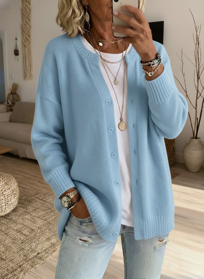 Women's Classic Cashmere Knit Button Cardigan