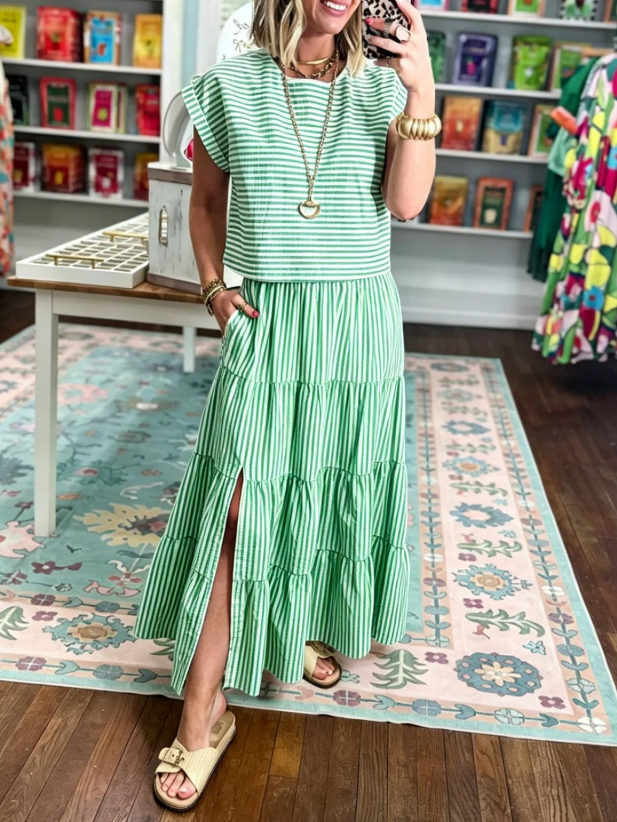 Women's Sunny Stripe Two-Piece Summer Set