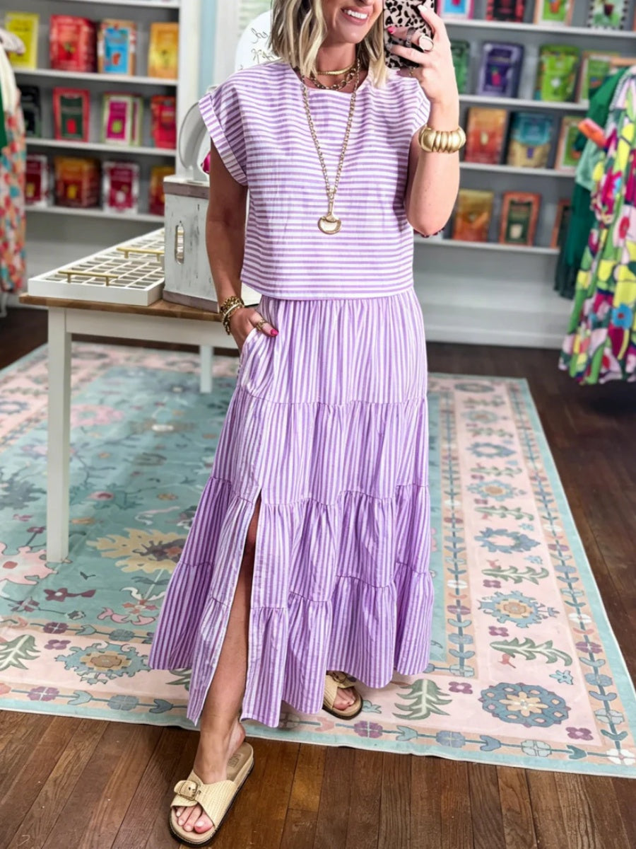 Women's Sunny Stripe Two-Piece Summer Set