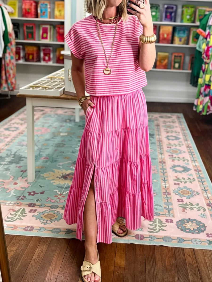 Women's Sunny Stripe Two-Piece Summer Set