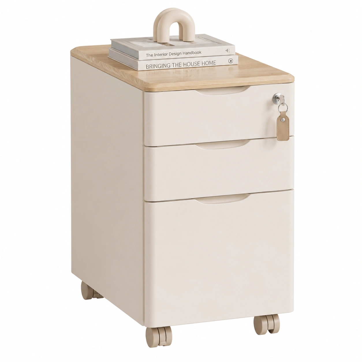 Cajonera movil Minimal crema-nordviro