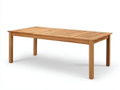 Table de jardin - Bois - 240 x 100 x 75 cm - Bois doré - Style contemporain-Nestuphaus