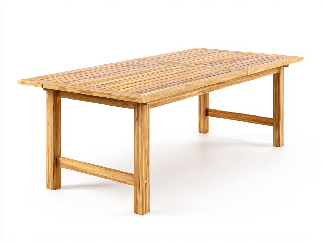 Table de jardin - Bois - 230 x 100 x 75 cm - Naturel clair - Style contemporain-Nestuphaus