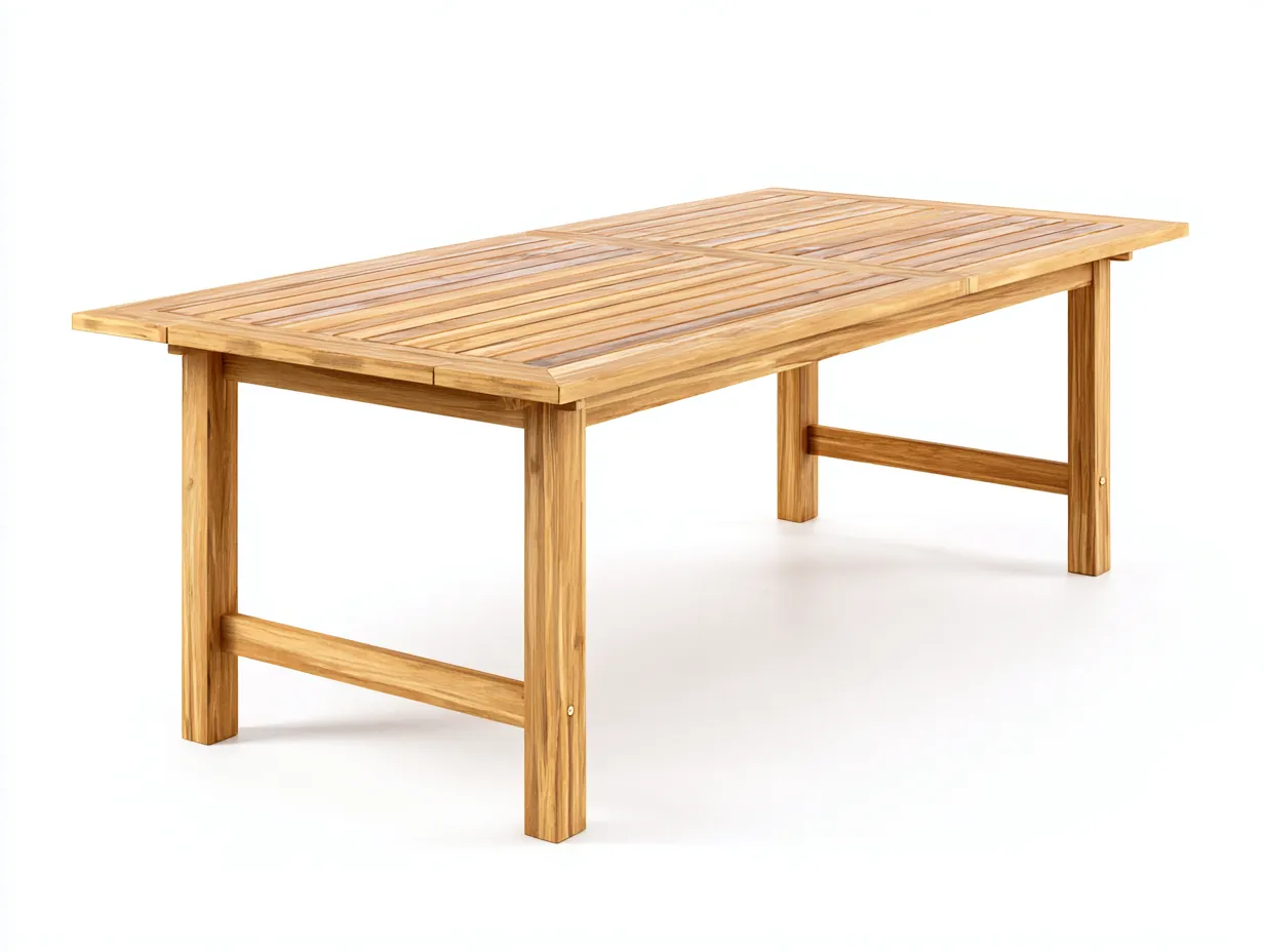 Table de jardin - Bois - 230 x 100 x 75 cm - Naturel clair - Style contemporain-Nestuphaus