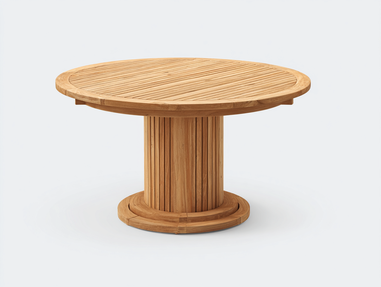 Table de jardin - Bois - 125 x 125 x 75 cm - Miel naturel - Style moderne-Nestuphaus