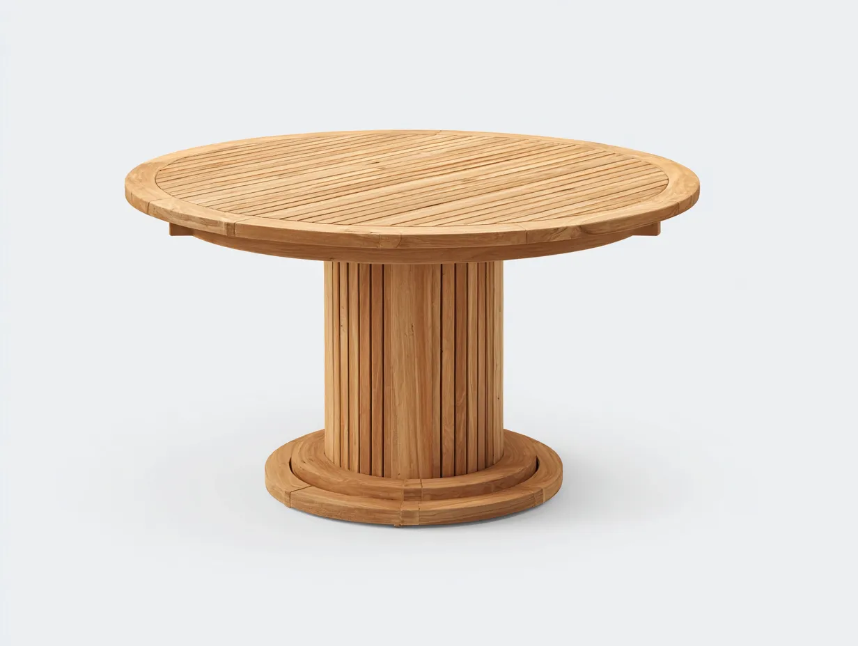 Table de jardin - Bois - 125 x 125 x 75 cm - Miel naturel - Style moderne-Nestuphaus
