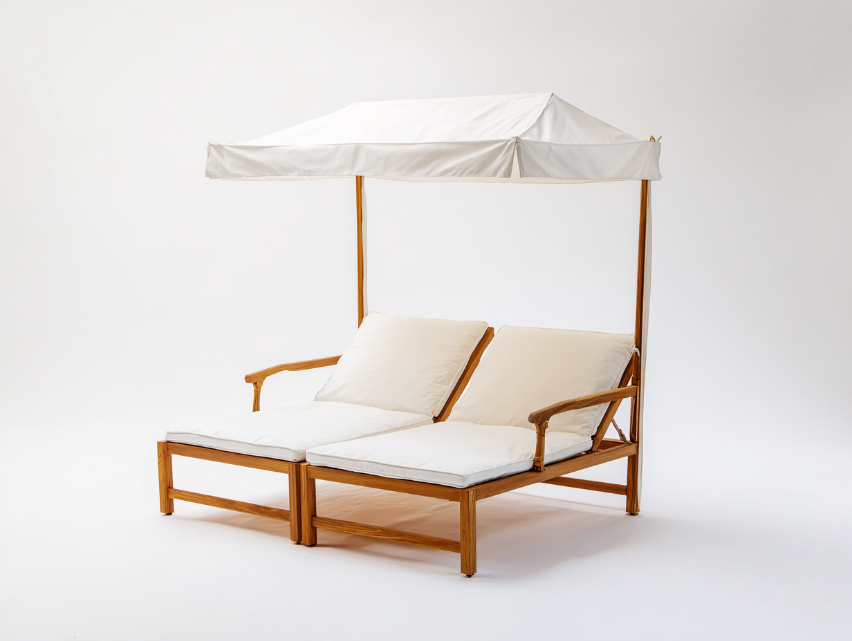 Bain de soleil-bois-tissu-212 x 154 x 236 cm-blanc-naturel-style contemporain-Nestuphaus
